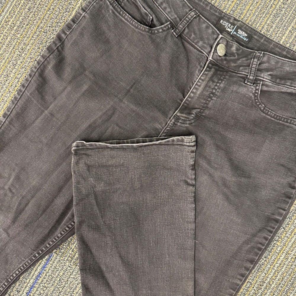 Riders by Lee Bootcut Jeans Womens 10M Black Excellent Mid Rise Stretch 4219